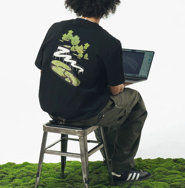 【240G】パークス バックプリント Tシャツ A089