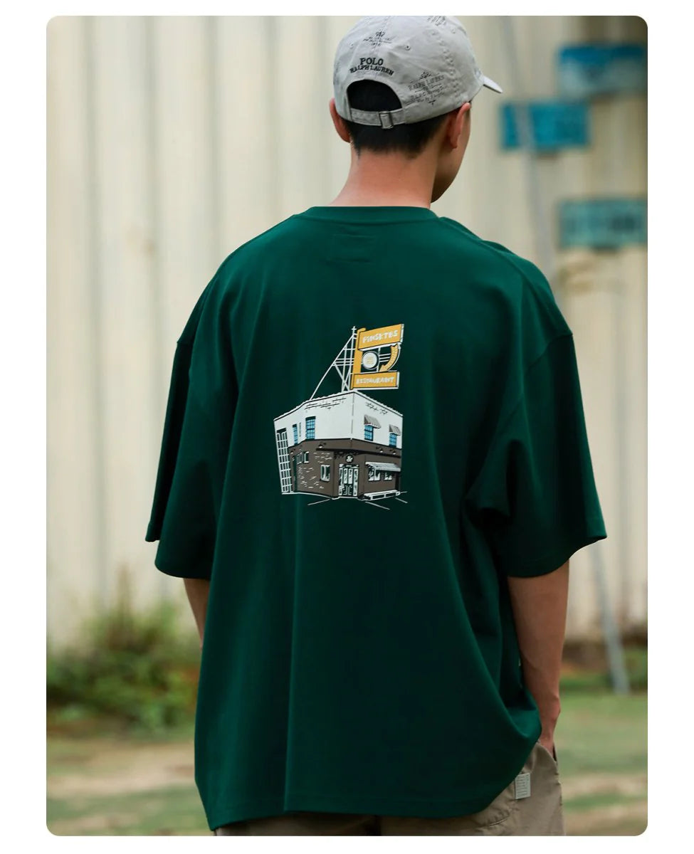 【300G】RESTAURANT BACK PRINT T-SHIRT / グラフィックTシャツ A101