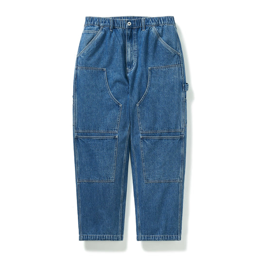 PATCHWORK WIDE DENIM PANTS A009