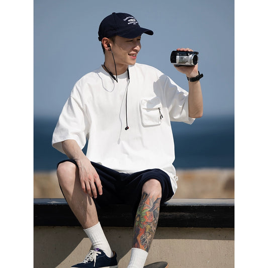 280G ピュアコットン ポケット Tシャツ A093