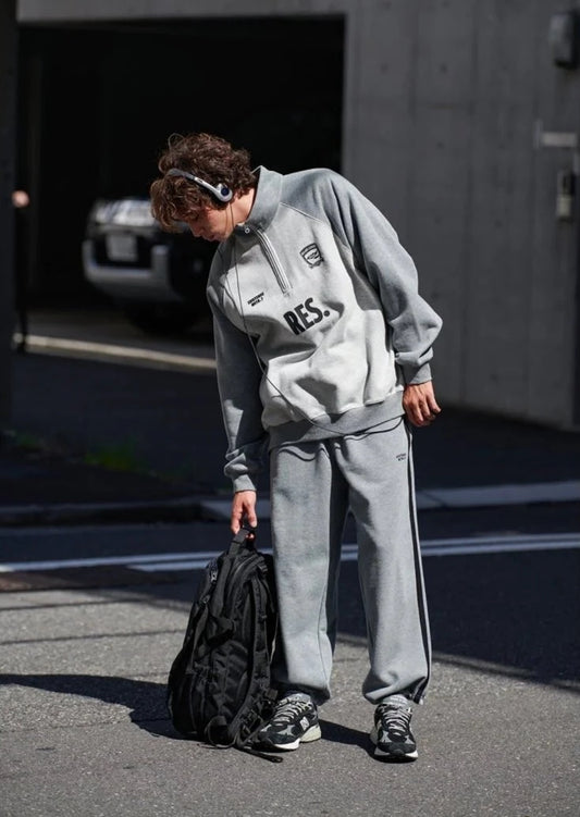 【遠赤外線効果】RETROPO LIPES STRAIGHT SWEAT PANTS A046