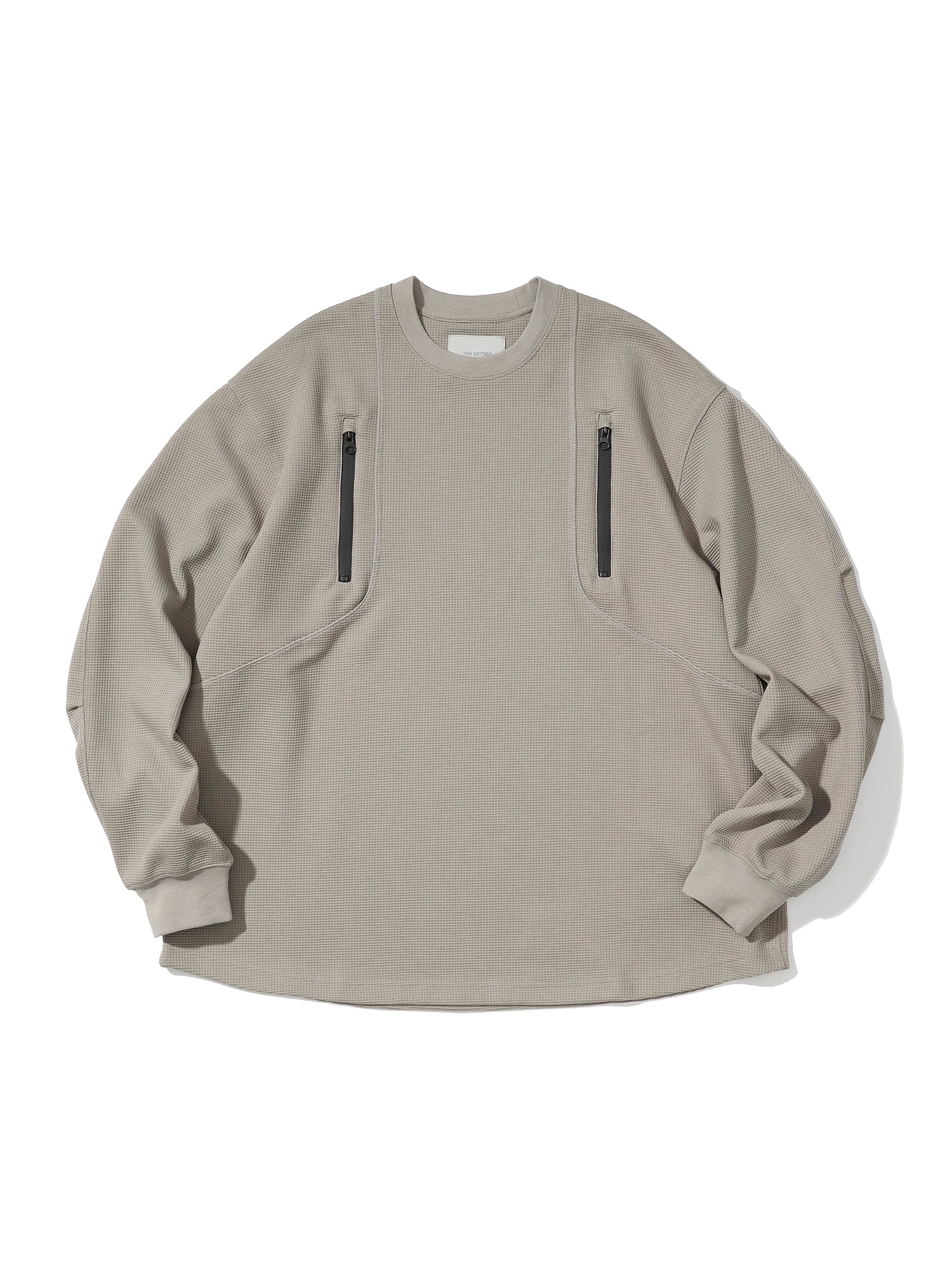 ワッフルジッパーTシャツ A027