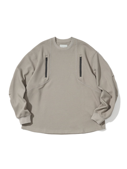 ワッフルジッパーTシャツ A027