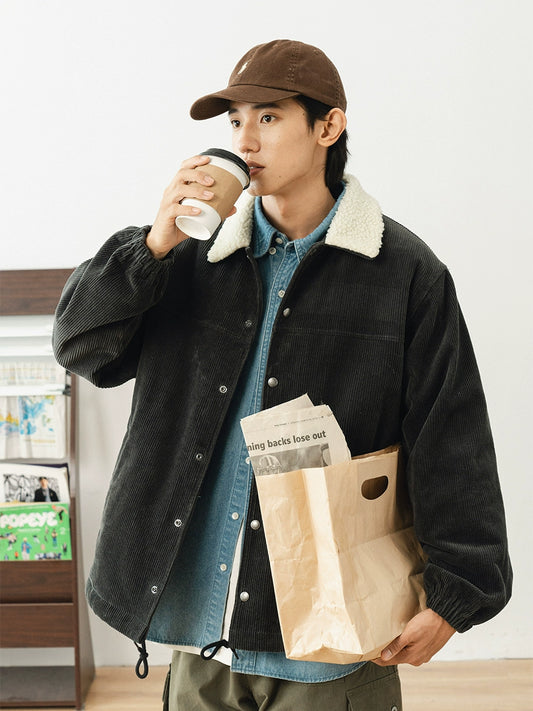 CORDUROY BOA COLLAR JACKET A035